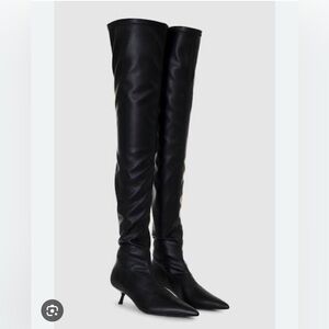Anine Bing Black Hilda Thigh High Boots